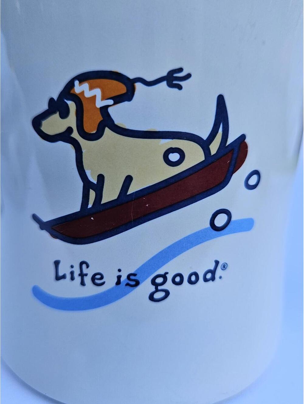 Life is Good Ceramic Mug – Dog in Sled - "Do what you like Like what you do" 1 - Picture 5 of 9